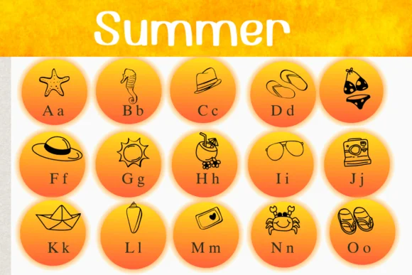 Summer by Nongyao — Dingbats Font — thumbnail 2