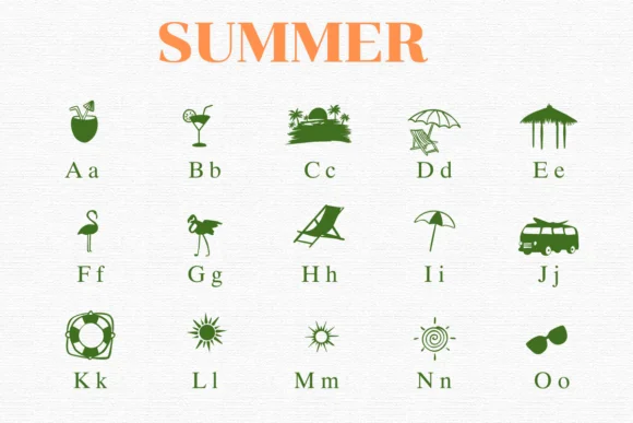 Summer by Nongyao — Dingbats Font — thumbnail 2