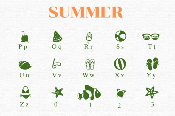 Summer by Nongyao — Dingbats Font — thumbnail 3