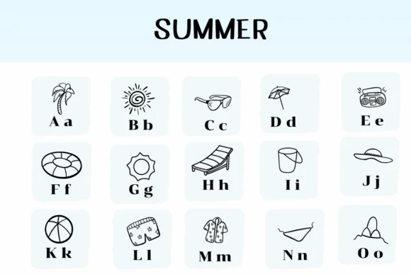 Summer by Ketsarin — Dingbats Font — thumbnail 2