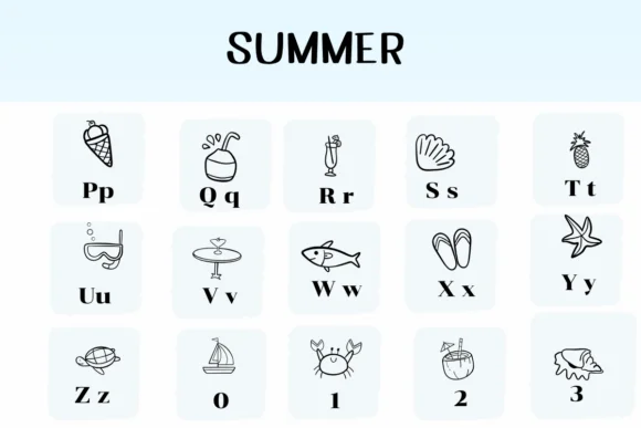 Summer by Ketsarin — Dingbats Font — thumbnail 3