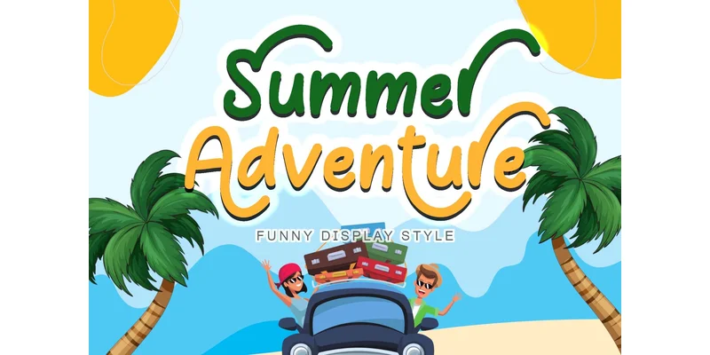 Summer Adventure Font by yogaletter6 — Display Font