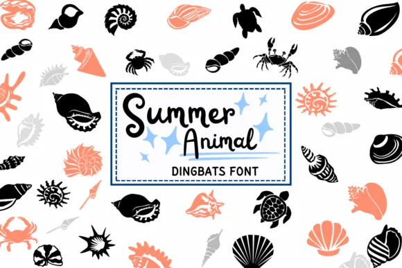 Summer Animal by PraewDesigns — Dingbats Font