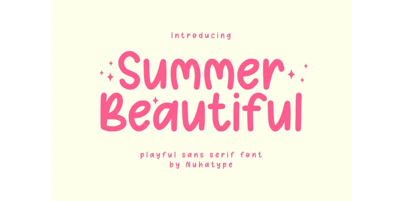 Summer Beautiful Font by Nuhatype — Sans Serif Font