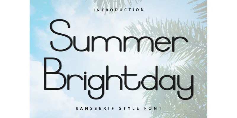 Summer Brightday Font by FreshTypeINK — Sans Serif Font