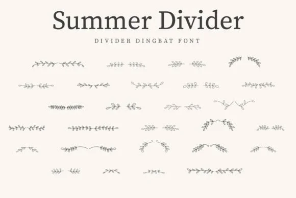 Summer Divider by CraftedType Studio — Dingbats Font