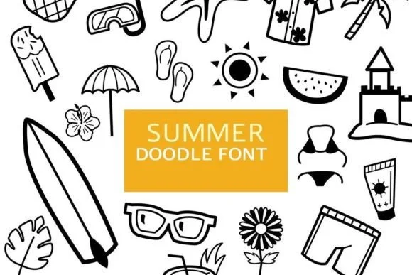 Summer Doodle by digitalplannerland — Dingbats Font