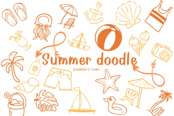 Summer Doodle by CHANOK — Dingbats Font
