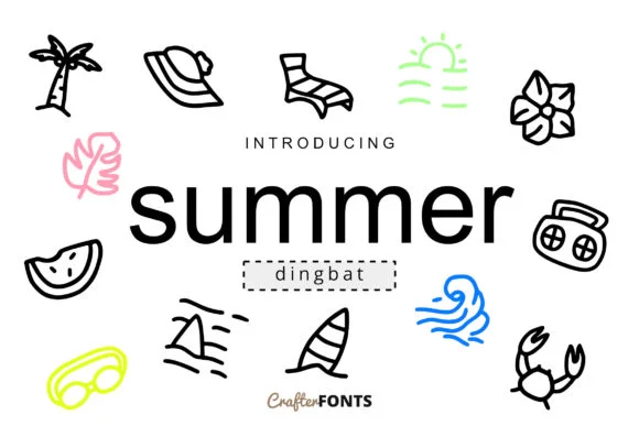 Summer Doodle by CrafterFonts — Dingbats Font