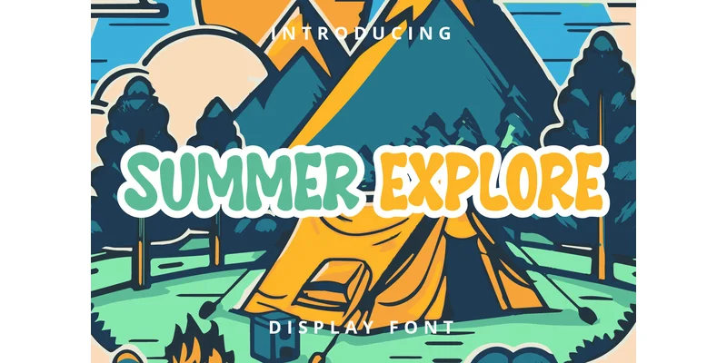 Summer Explore Font by Planetz studio — Display Font