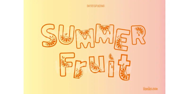 Summer Fruit Font by Honiiemoon by Honiiemoon — Decorative Font