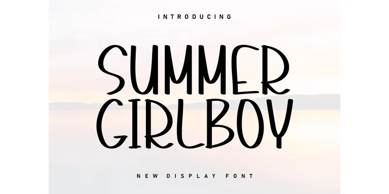 Summer Girlboy Font by KC Production — Display Font