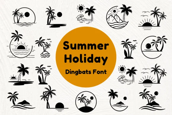 Summer Holiday by Nun Sukhwan — Dingbats Font