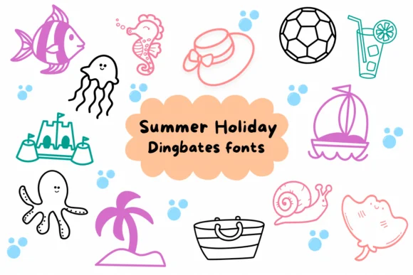 Summer Holiday by Natchuta — Dingbats Font