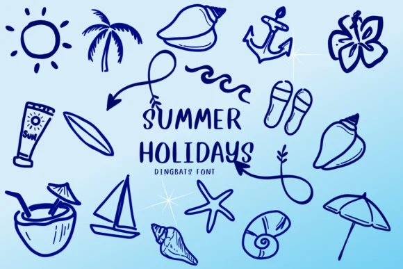 Summer Holidays by CHANOK — Dingbats Font