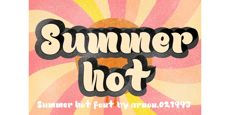 Summer Hot Font by arnon.021993 — Display Font