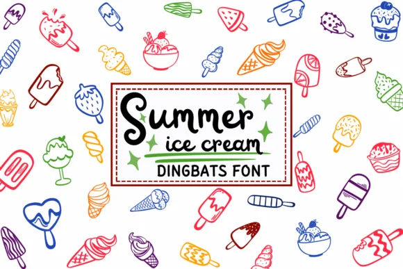 Summer Ice Cream by PraewDesigns — Dingbats Font