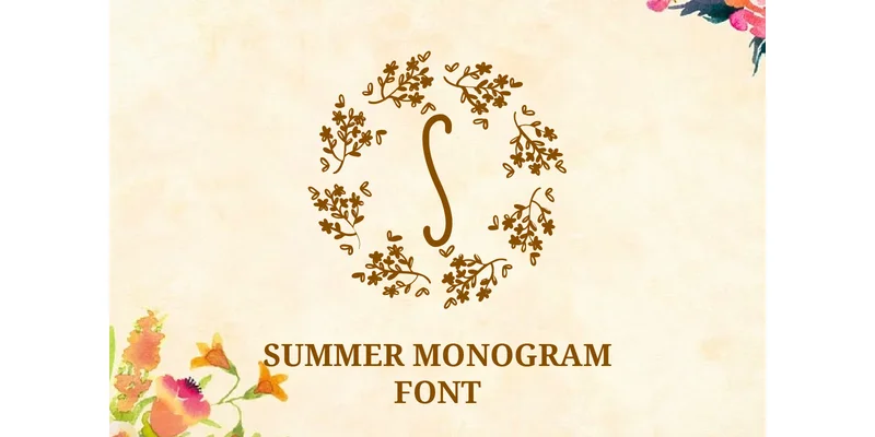 Summer Monogram Font by Letterayu by Letterayu — Decorative Font