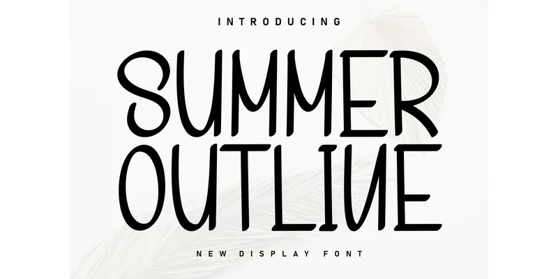 Summer Outline Font by ArtLine Design — Display Font