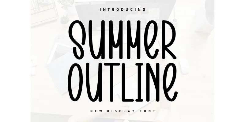 Summer Outline Font by Berkah Shop — Display Font