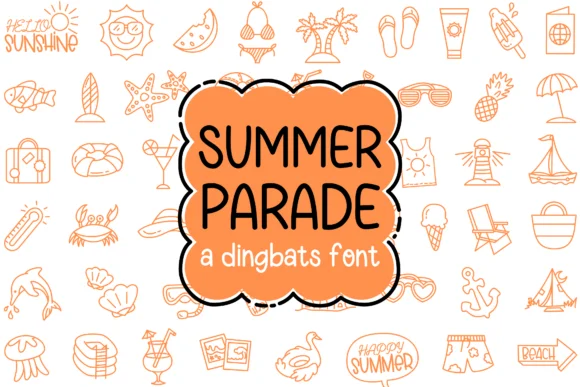 Summer Parade by IngingDigitalArt — Dingbats Font