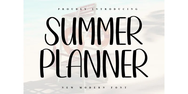 Summer Planner Font by ABBAsalam — Display Font