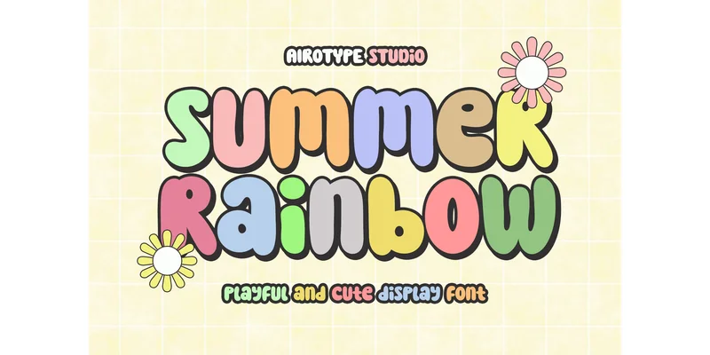 Summer Rainbow Font by airotype — Display Font