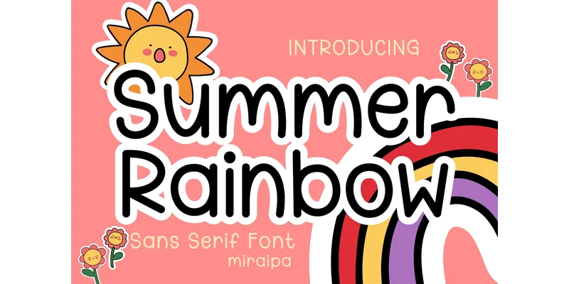 Summer Rainbow Font by miraipa — Sans Serif Font