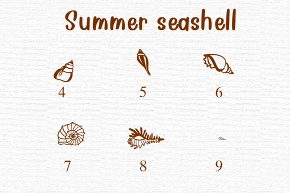 Summer Seashell by Nongyao — Dingbats Font — thumbnail 4