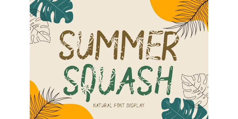 Summer Squash Font by yogaletter6 by yogaletter6 — Decorative Font