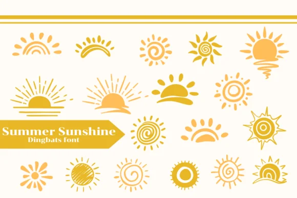 Summer Sunshine by Apiwat Type — Dingbats Font