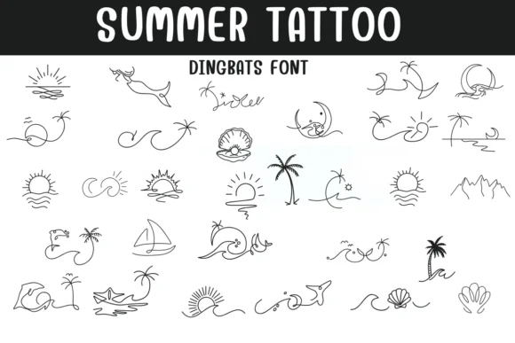 Summer Tattoo by Sontaya — Dingbats Font