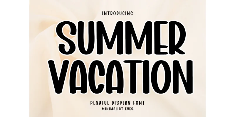 Summer Vacation Font by Minimalist Eyes — Display Font