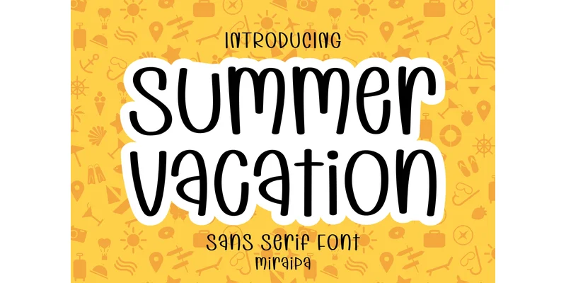Summer Vacation Font by miraipa — Sans Serif Font