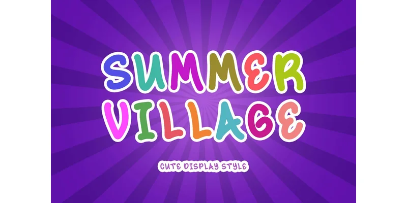 Summer Village Font by yogaletter6 — Display Font