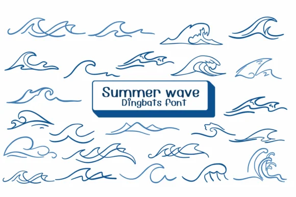 Summer Wave by Ketsarin — Dingbats Font