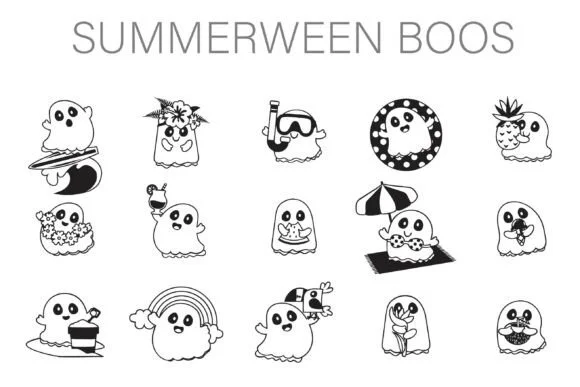 Summerween Boos Dingbats by Illustration Ink — Dingbats Font