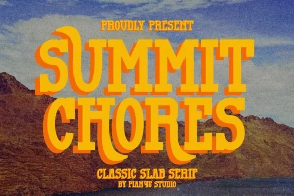 Summit Chores by Pian45 — Slab Serif Font