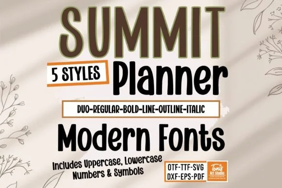 Summit Planner Bundle by TonisArtStudio — Slab Serif Font
