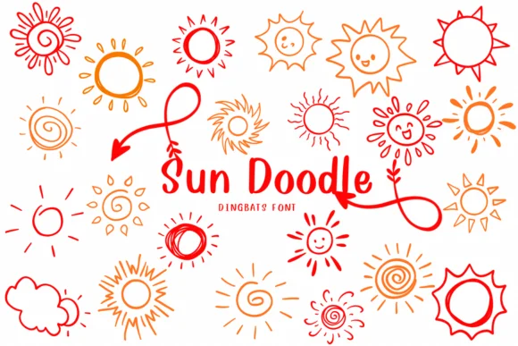Sun Doodle by CHANOK — Dingbats Font