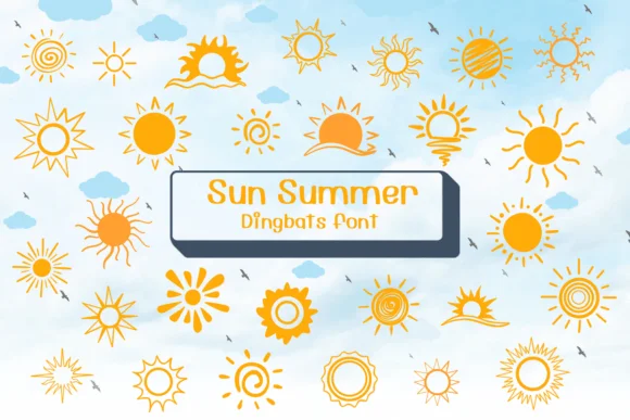 Sun Summer by Ketsarin — Dingbats Font