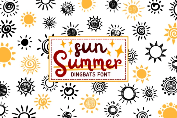 Sun Summer by PraewDesigns — Dingbats Font
