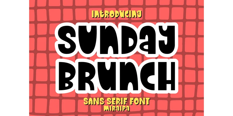Sunday Brunch Font by miraipa — Sans Serif Font