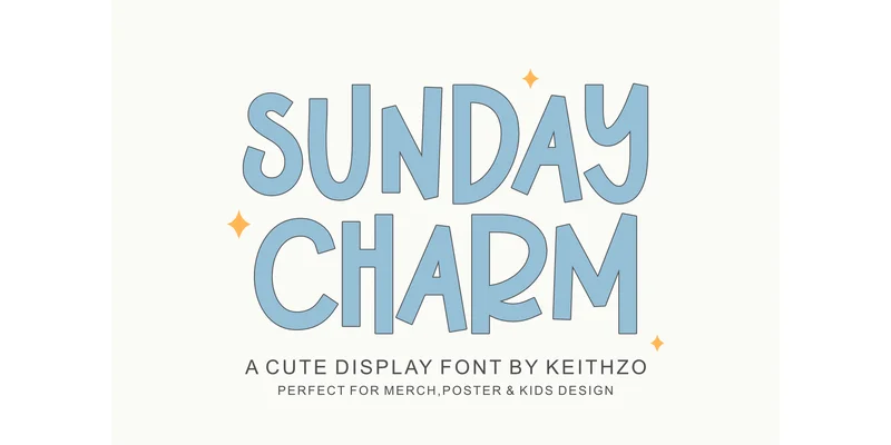 Sunday Charm Font by Keithzo (7NTypes) — Display Font