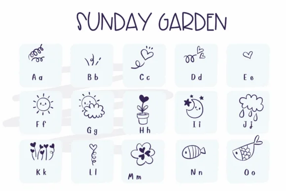 Sunday Garden by Sirinart — Dingbats Font — thumbnail 2