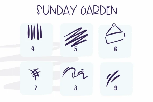 Sunday Garden by Sirinart — Dingbats Font — thumbnail 4