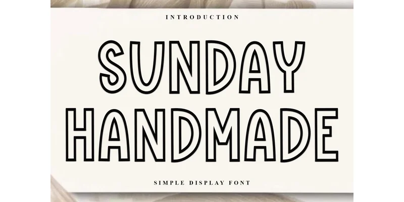 Sunday Handmade Font by FreshTypeINK — Display Font