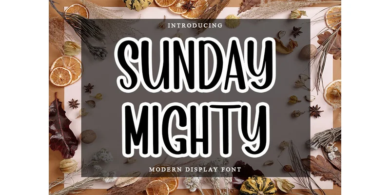 Sunday Mighty Font by PiPi Creative — Display Font