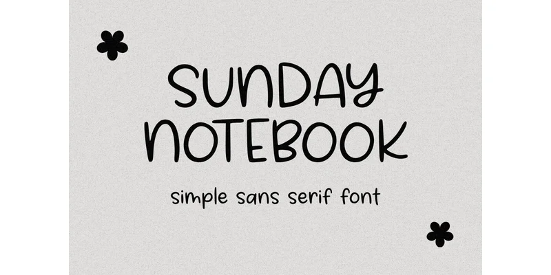 Sunday Noteboook Font by Minimalist Eyes — Sans Serif Font