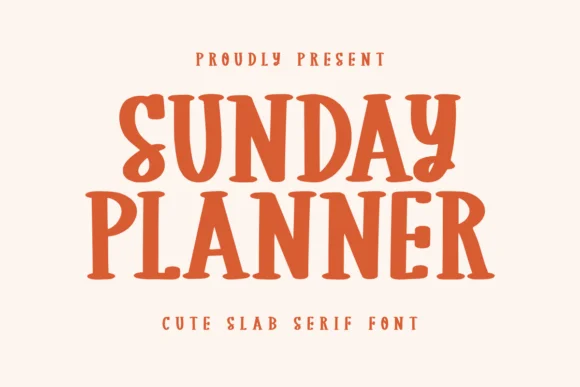 Sunday Planner by CraftedType Studio — Slab Serif Font